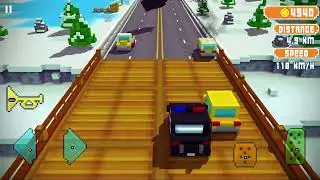BLOCKY HIGHWAY TRAFFIC RACING ANDROID GAMEPLAY
