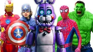 Five Nights At Freddy's VS Superheroes - Hide and Seek!