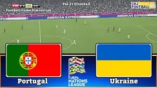 Portugal vs Ukraine || UEFA Nations League Football Match || PES 2021 Simulation