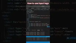 HTML Input Types |HTML Tags || Frontend developer || Important Input Tags.#shorts #html #django