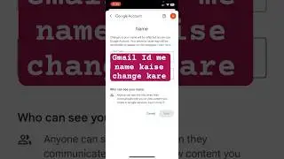 Gmail ID me name kaise change kare | How to change your name in Google/Gmail Account 2025 #gmailname