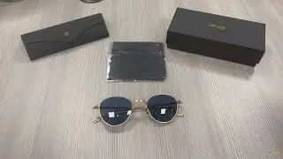 Мужские солнцезащитные очки Matsuda M3096 BG, матовые, золотисто-голубые, серые линзы, 49-23-140 мм
