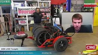 The world's greatest autocross/track day tire trailer.. GRM Live! Presented by CRC Industries