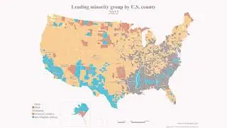 Exploring the Spatial Distribution of Leading Minority Groups by U.S. County (1990-2022)