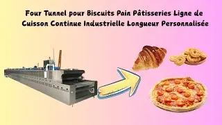 Four Tunnel Pour Biscuit Pain P&acirc;tisserie Ligne de Cuisson Industrielle Longueur Personnalis&eacute;e