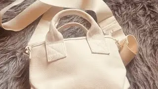 Unboxing & Review of H&M Canvas Mini Tote bag( off white). Online handbag purchase from H&M unboxing