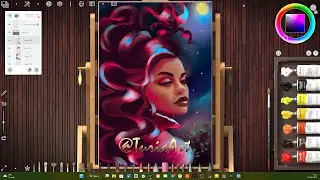 28.02.2023 TuriaArt Стрим . Рисую в Realistic Paint Studio и Paintstorm Studio