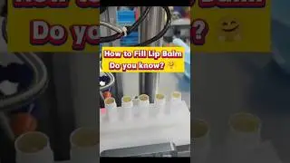 How to fill lip balm? lip balm filling capping machine with freezing cooling tunnel #lipbalm