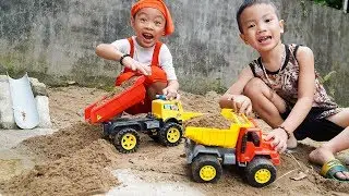 Dump Truck, Sand Truck, Crawler Truck, Construction Vehicles Toy for Kids - Dave Mario and brother