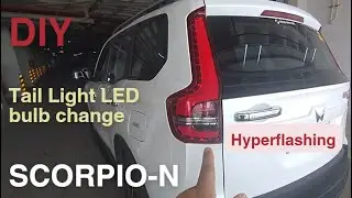 DIY Tail Light Bulb Change on Mahindra Scorpio-N | Fix Hyperflashing + LED Upgrade Tips | #scorpion