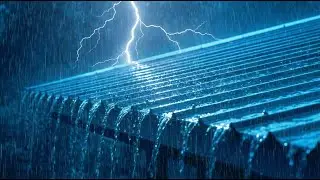 Calming rainfall ambience for sleeping fast, soothing storm sounds to reduce anxiety 🌧️😴💆