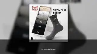 MiiOW 100% Pure Cotton Sock Men Business Dress Long Sock Black White Breathable Sport Sock Anti