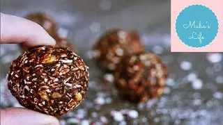 كرات الشوفان بالشوكولاتة الصحية||حلويات دايت||سناك دايت||شوكولاته دارك