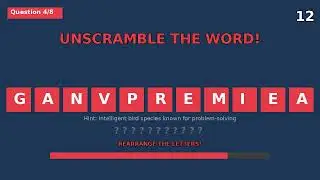 Daily Quiz Quest - Word Scramble #6 | Animals Edition!