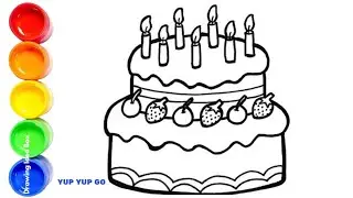 Drawing Cake 🎂 and Birthday Cake Drawing Ideas for Kids 🎂 | Easy Art Tutorial