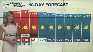 Heat risk expands with Sierra thunderstorms possible