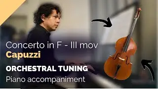 CAPUZZI 💥 Double bass CONCERTO in F (III mov) - piano accompaniment
