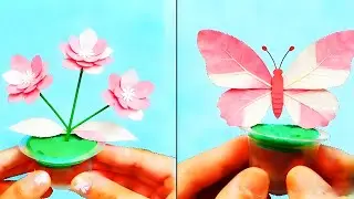 Handmade Leaf Cup 🎨  Fun Autumn Nature Craft With Fresh Leaves