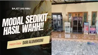 Cara mudah pasang neon box sendiri @pandawaaluminium