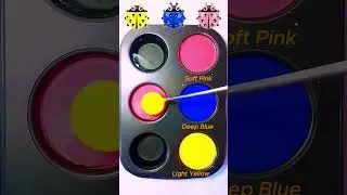 Guess the Color | Pink + Blue + Yellow #colormixing #amazing