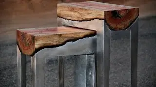 Stunning Wood Aluminum Table Design Ideas
