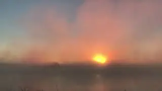 Relaxing Misty Sunrise & Birds Flying in the Distance | In 4K & 1080p