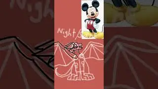 Disney to dragon pt.3: Mickey Mouse! #art #wingsoffire #artproject #wof #challenge #fypシ #foryou