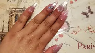 Зимние розовые ногти/Гель &laquo;кошачий глаз&raquo;/Магнитный гель/быстрое и простое руководство.