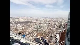 Панорама Москвы со смотровой площадки башни ОКО Москва Сити