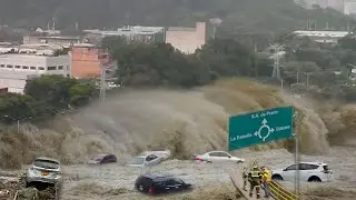 Heavy rains flood San Antonio De Prado, Medellin &ndash; Colombia!! 70 families affected, destroyed road.