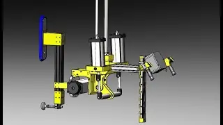 AIM6612-MOD-100lbs CAP Vacuum Tool on Trolley Platform with Powered Tilt and Yaw