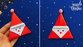 How to Make Easy Christmas Origami Santa Claus | Christmas Ornament Ideas for Tree, Gifts, and Home