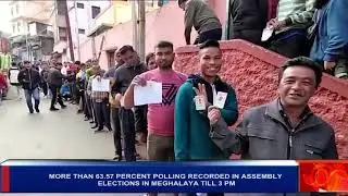 MORE THAN 63.57 PERCENT POLLING RECORDED IN ASSEMBLY ELECTIONS IN MEGHALAYA TILL 3 PM