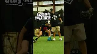 Backhand for infielders. Stay athletic  #infielder