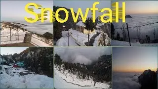 DHANAULTI SNOWFALL 2022 || HEAVY SNOWFALL IN UTTARAKHAND || DAY -1