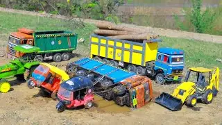 Tata parsel truck Accident And Jcb Are Rescue Success Fully Pikup Tractor Aeroplane