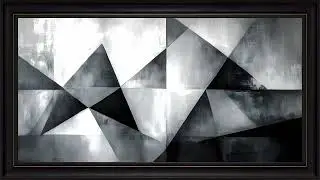 Modern Triangle Geometric Abstraction: 4K Minimalist Framed TV Art Screensaver