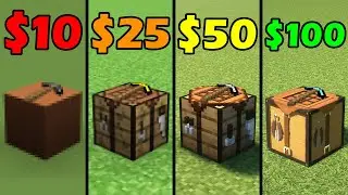 minecraft for 0$ vs 10$ vs 25$ vs 50$ vs 100$