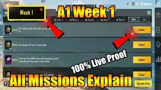 BGMI A1 Week 1 Missions Explain | Royale Pass Roaring Rampage Week 1 All Mission Explain