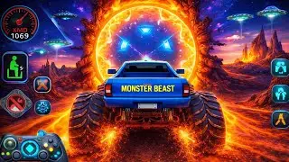 Monster Truck Mega Ramp Jump 🚛🔥 | Extreme Stunt Challenge