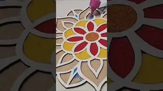 Wooden rangoli stencil ❤️ #shorts #art #rangolidesigns #rangolidiwali
