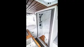 How We Built our Indoor Shower in our Campervan! #shorts
