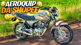 UPGRADE NO FREIO DA TITAN 150 COM O AEROQUIP BARATINHO DA SHOPEE 🤑 [ FICOU TOP ]