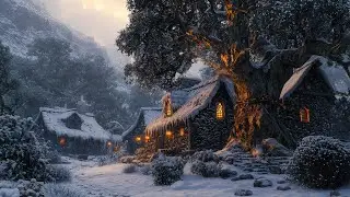 Medieval Celtic Music for Deep Relaxation | Winter Village Lights, Sacred Tree, Ancient Calm