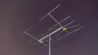FM-DX: 2&times;5-el K6STI Yagi Antenna - Night-time Timelapse