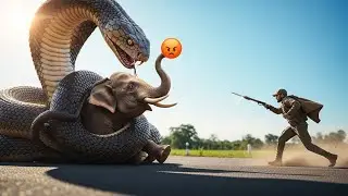 Heroic Rescue Team Saves Innocent Elephant from GIANT Cobra Attack 🐘🐍
