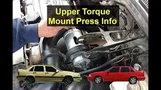 How to replace the upper engine torque mount with the press. Volvo 850, S70, V70, etc.