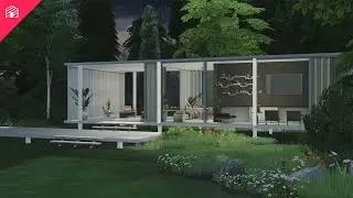 Farnsworth House | Glass Country House | The Sims 4: Speed Build