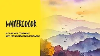 Watercolor 101 mini landscape easy painting acrylic painting