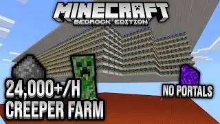 24,000+/h Creeper Farm Showcase Minecraft Bedrock 1.16 Nether Update Beta